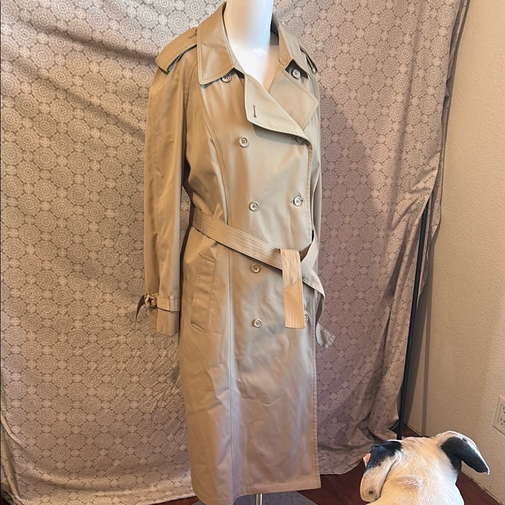 London Fog Tan Double-Breasted Trench Coat